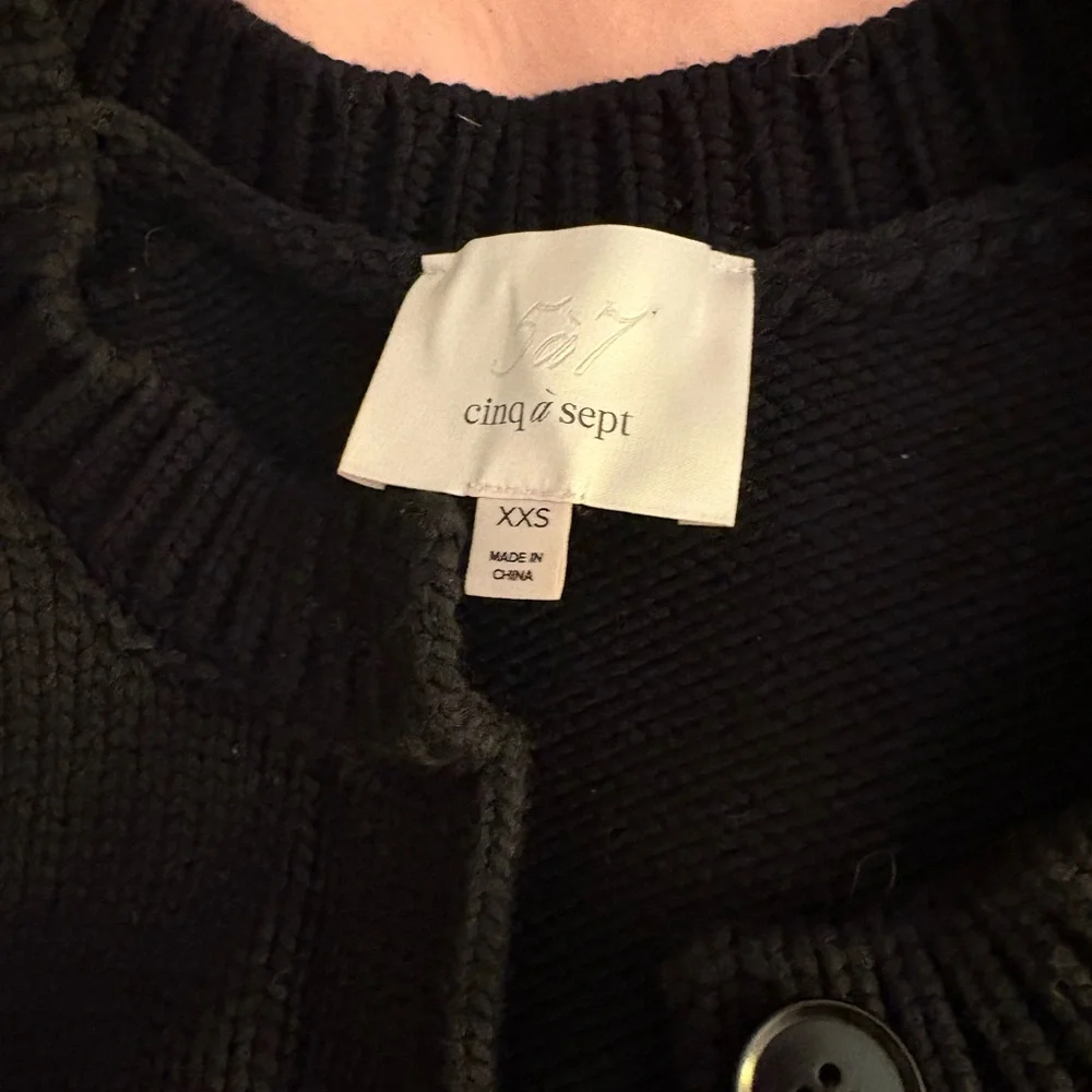 Cinq a Sep  Black embellished Cardigan cotton XXS - Picture 5 of 7